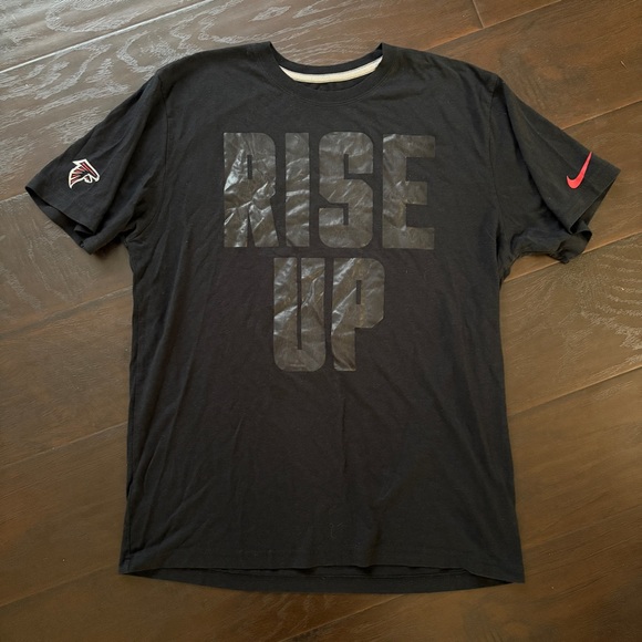 Nike Atlanta Falcons Badass Black on Black Rise Up Tee - Picture 1 of 10